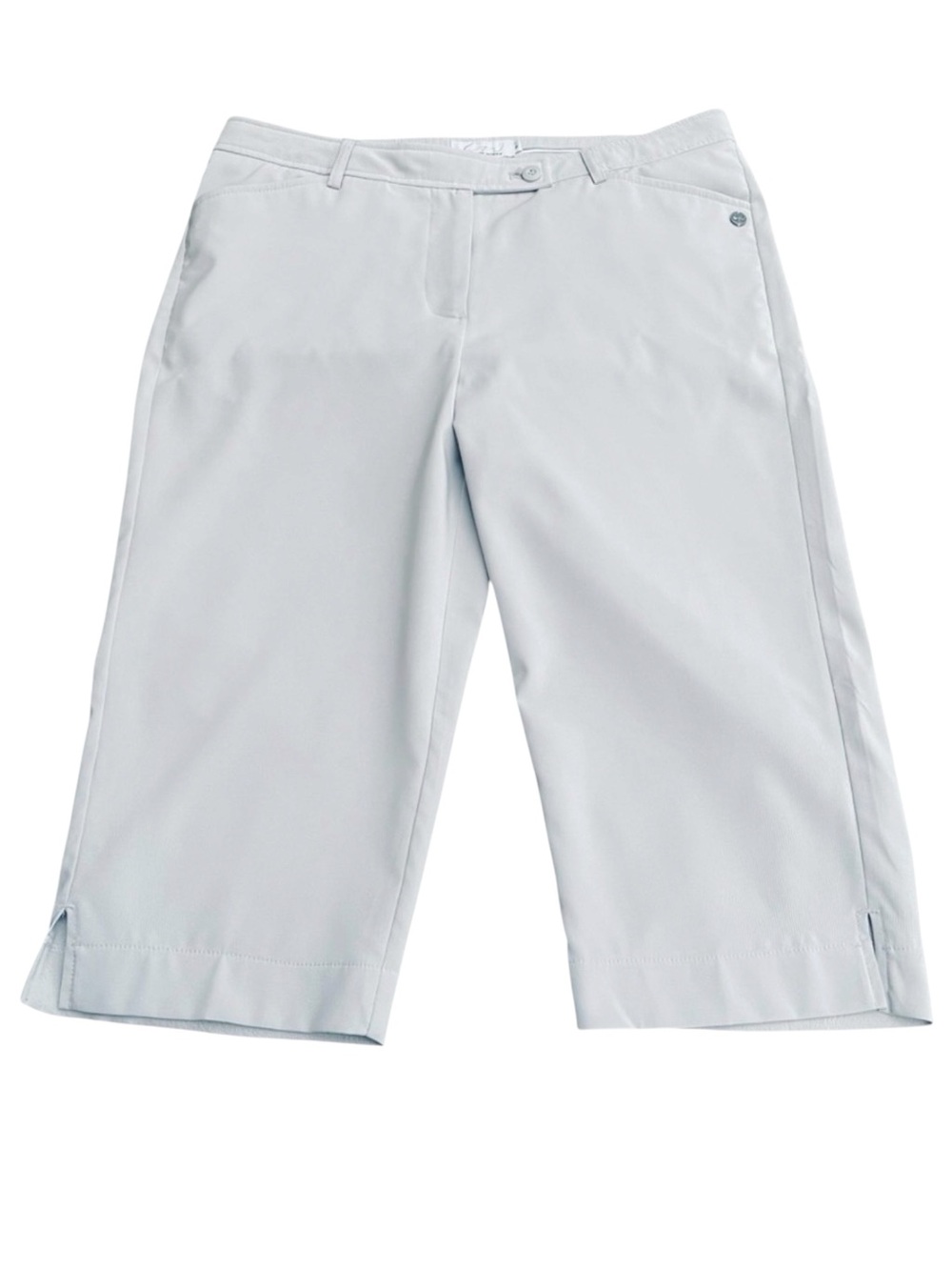Cracked Wheat Light Grey Longline Golf Shorts (6)